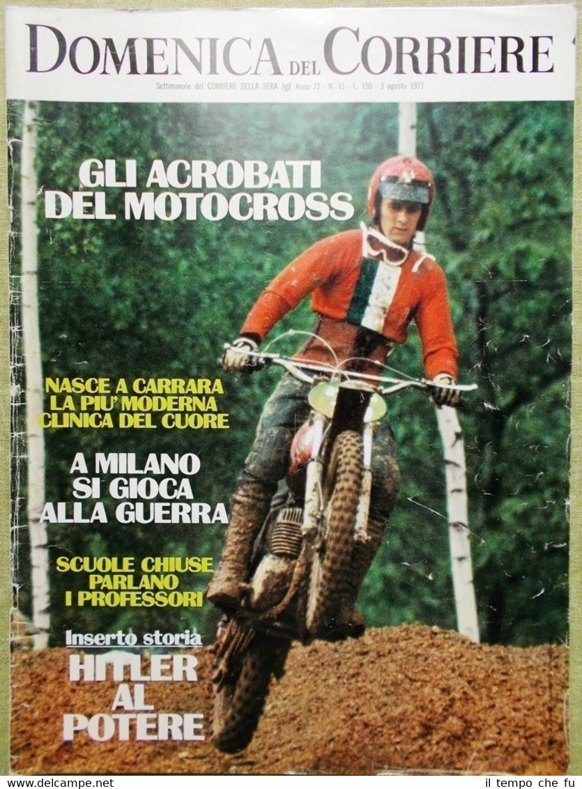 La Domenica del Corriere 3 Agosto 1971 Motocross Lionello Azzolina …