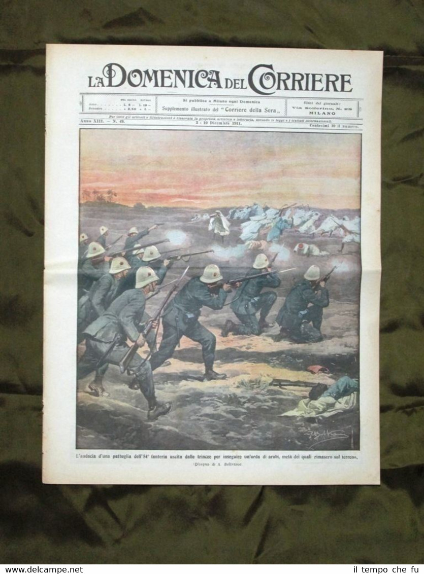 La Domenica del Corriere 3 Dicembre 1911 Fanteria Arabi Armi …