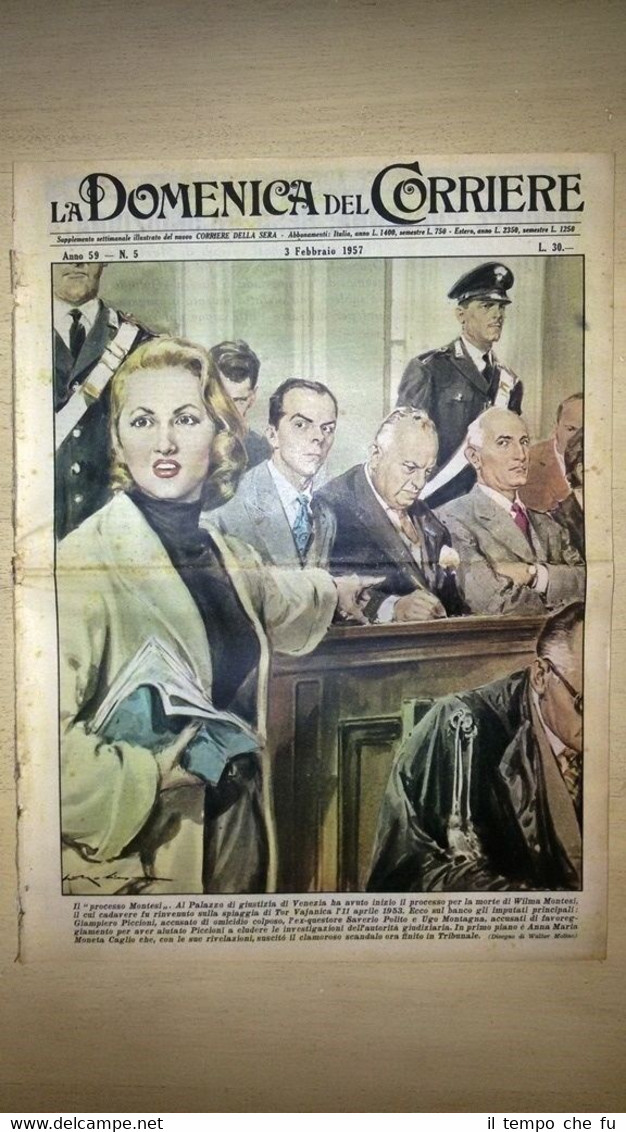 La Domenica del Corriere 3 febbraio 1957 Wilma Montesi - …