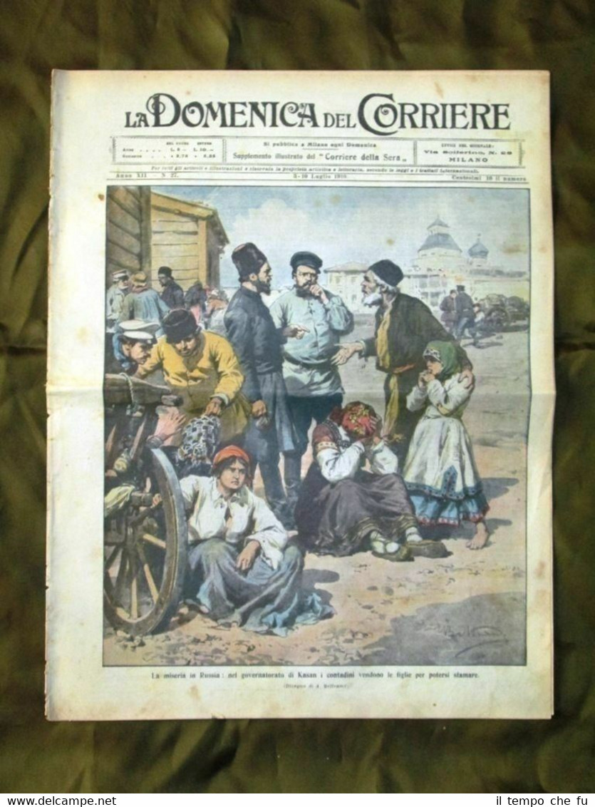 La Domenica del Corriere 3 Luglio 1910 Miseria in Russia …