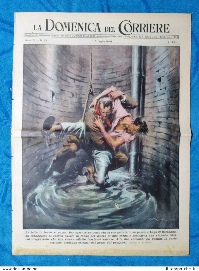 La Domenica del Corriere 3 luglio 1949 Lugo di Romagna …