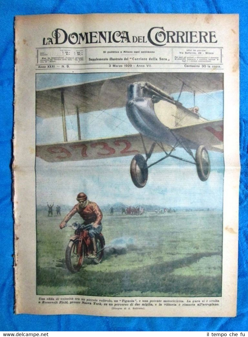 La Domenica del Corriere 3 marzo 1929 Roosevelt Field Burgenland …