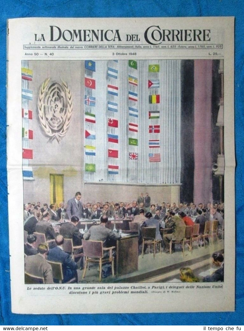 La Domenica del Corriere 3 ottobre 1948 ONU Parigi - …