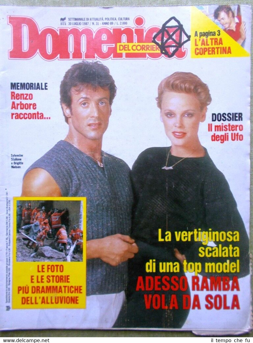 La Domenica del Corriere 30 Luglio 1987 Arbore Valtellina Stallone …