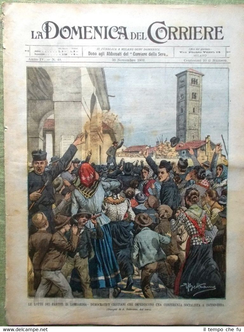 La Domenica del Corriere 30 Novembre 1902 Lotte Partiti Esposizione …
