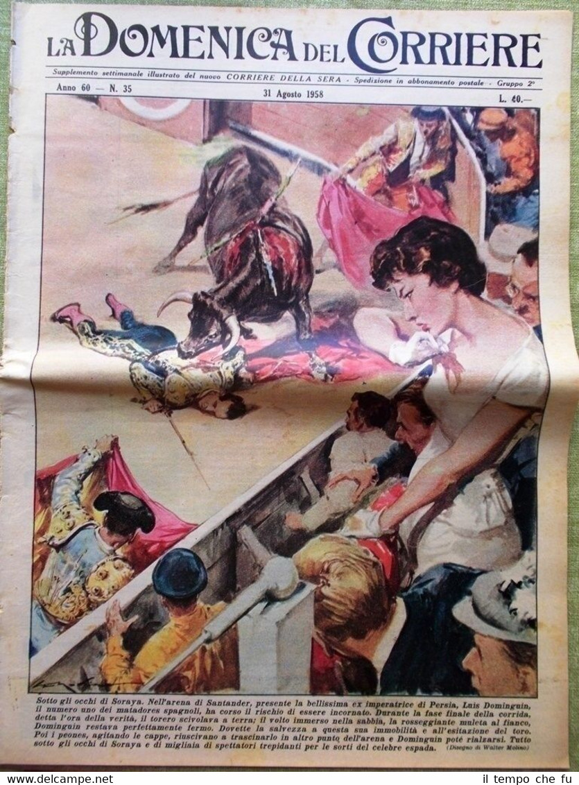 La Domenica del Corriere 31 Agosto 1958 Giulio Andreotti Calcio …