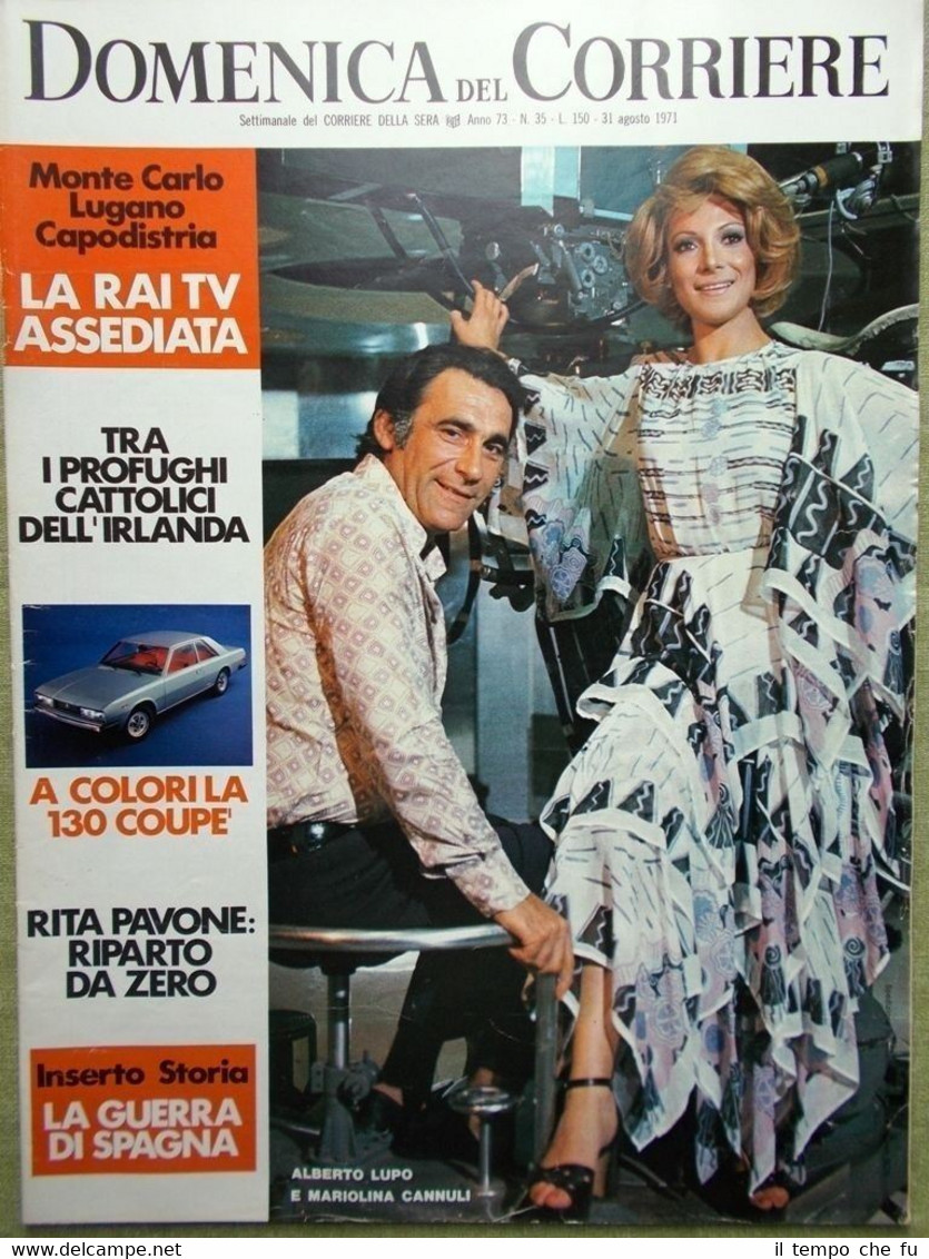 La Domenica del Corriere 31 Agosto 1971 Rai Fellini Spalla …