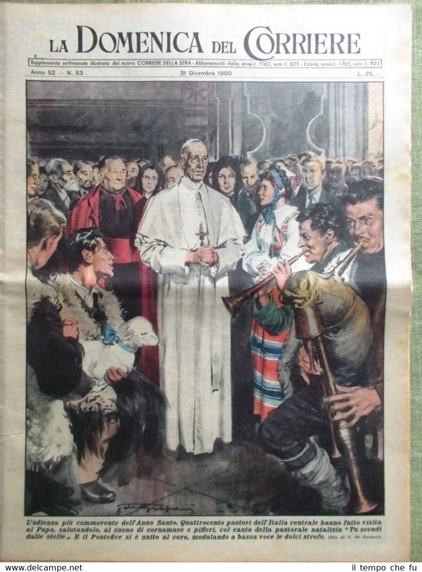 La Domenica del Corriere 31 Dicembre 1950 Togliatti Nilde Iotti …