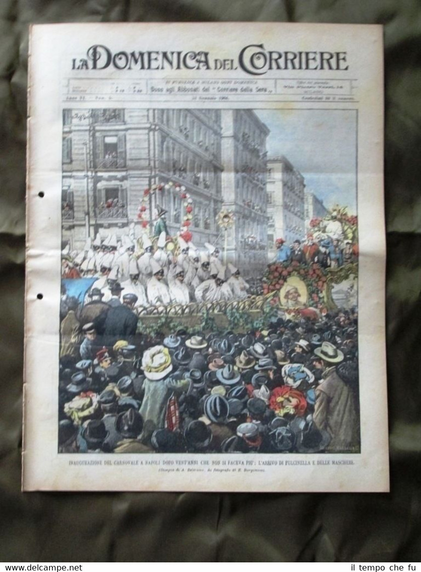 La Domenica del Corriere 31 Gennaio 1904 Pulcinella a Napoli …