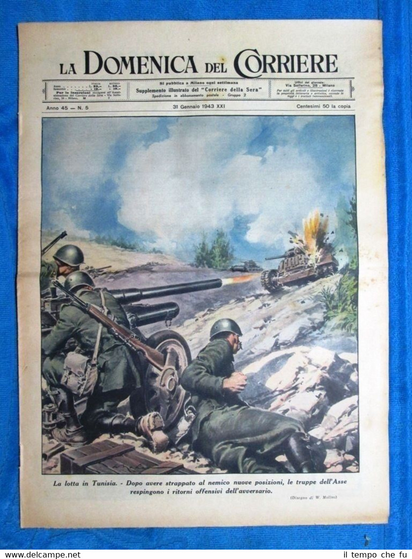La Domenica del Corriere 31 gennaio 1943 WW2 Tunisia - …