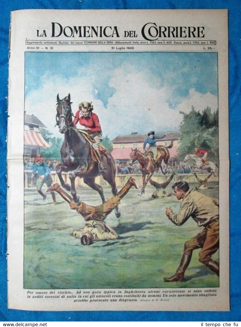 La Domenica del Corriere 31 luglio 1949 Inghilterra - Perth …