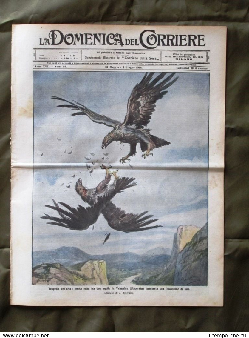 La Domenica del Corriere 31 Maggio 1914 Aquila Alpinisti Esposizione …