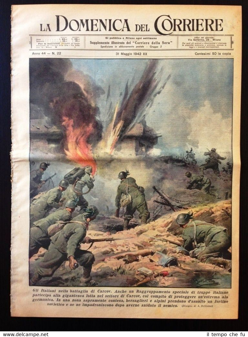 La Domenica del Corriere 31 maggio 1942 Carcov Maryland Delhi