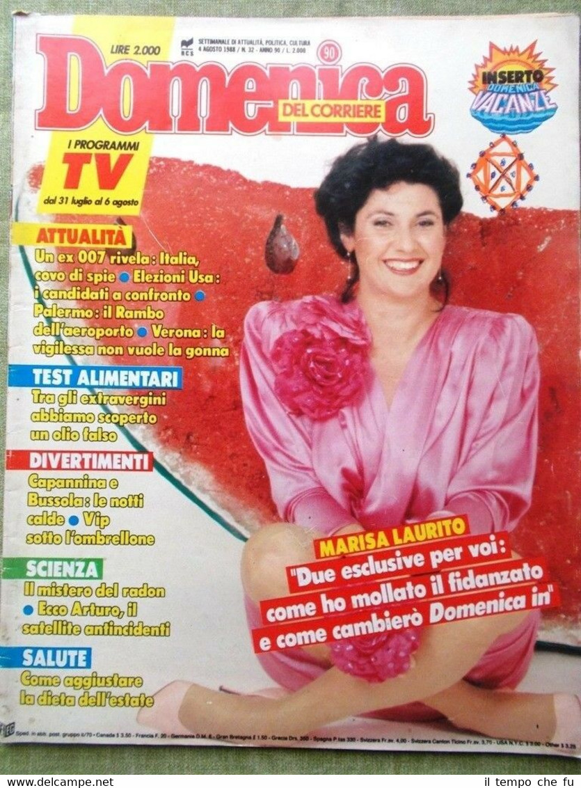 La Domenica del Corriere 4 Agosto 1988 Laurito Viviani Dukakis …