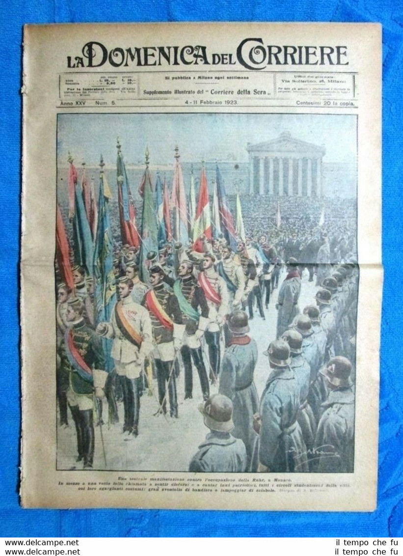 La Domenica del Corriere 4 febbraio 1923 Monaco - Lucca …