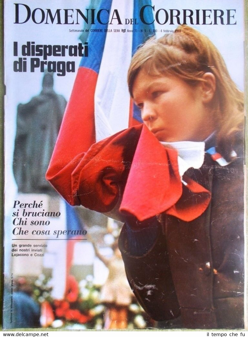 La Domenica del Corriere 4 Febbraio 1969 Sanremo Reitano Praga …
