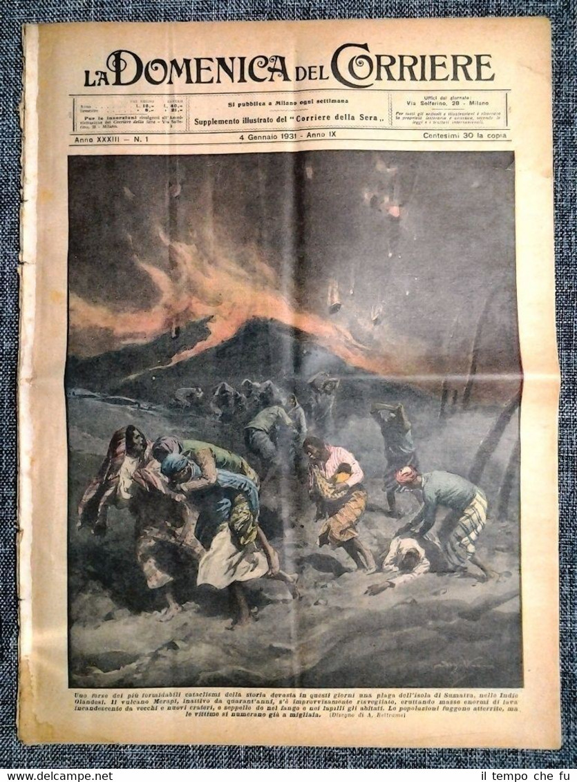 La Domenica del Corriere 4 Gennaio 1931 Sumatra - Spagna …