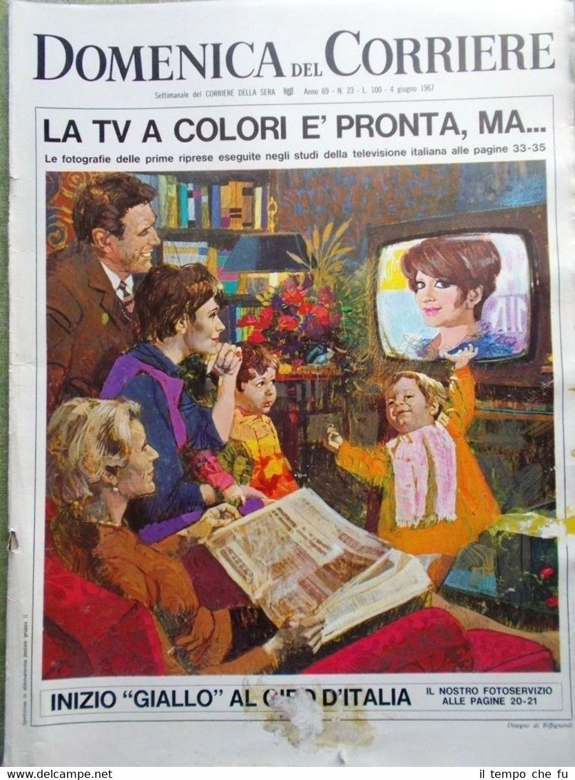 La Domenica del Corriere 4 Giugno 1967 TV Colori Giro …