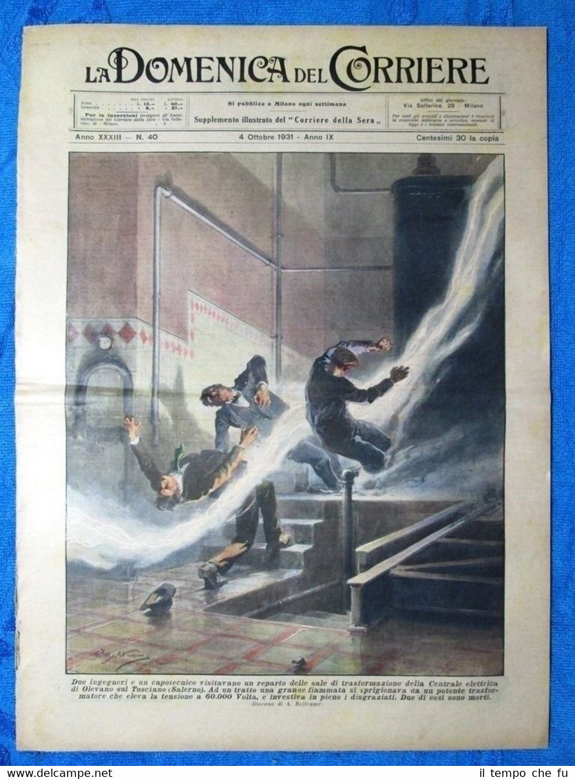 La Domenica del Corriere 4 ottobre 1931 Olevano - India …