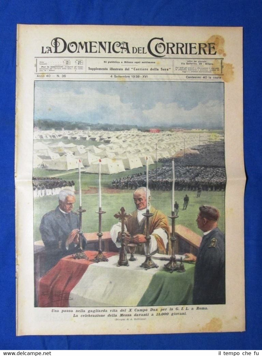 La Domenica del Corriere 4 settembre 1938 X Campo Dux …