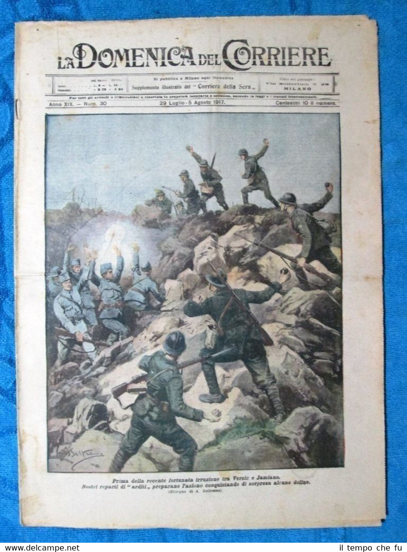 La Domenica del Corriere 5 agosto 1917 WW1 Versic Jamiano …