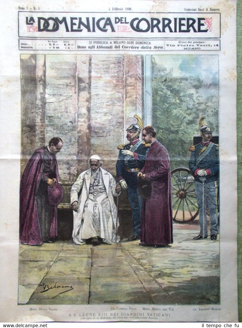 La Domenica del Corriere 5 Febbraio 1899 Verdi Wagner Trieste …