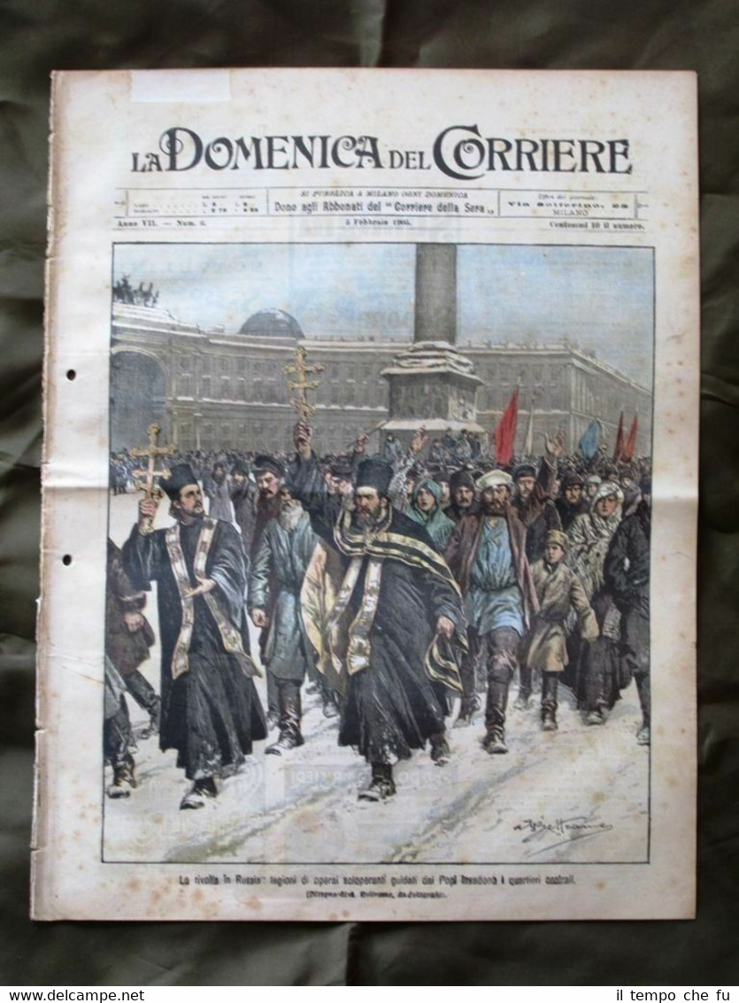 La Domenica del Corriere 5 Febbraio 1905 Russia Rivolta popolare …