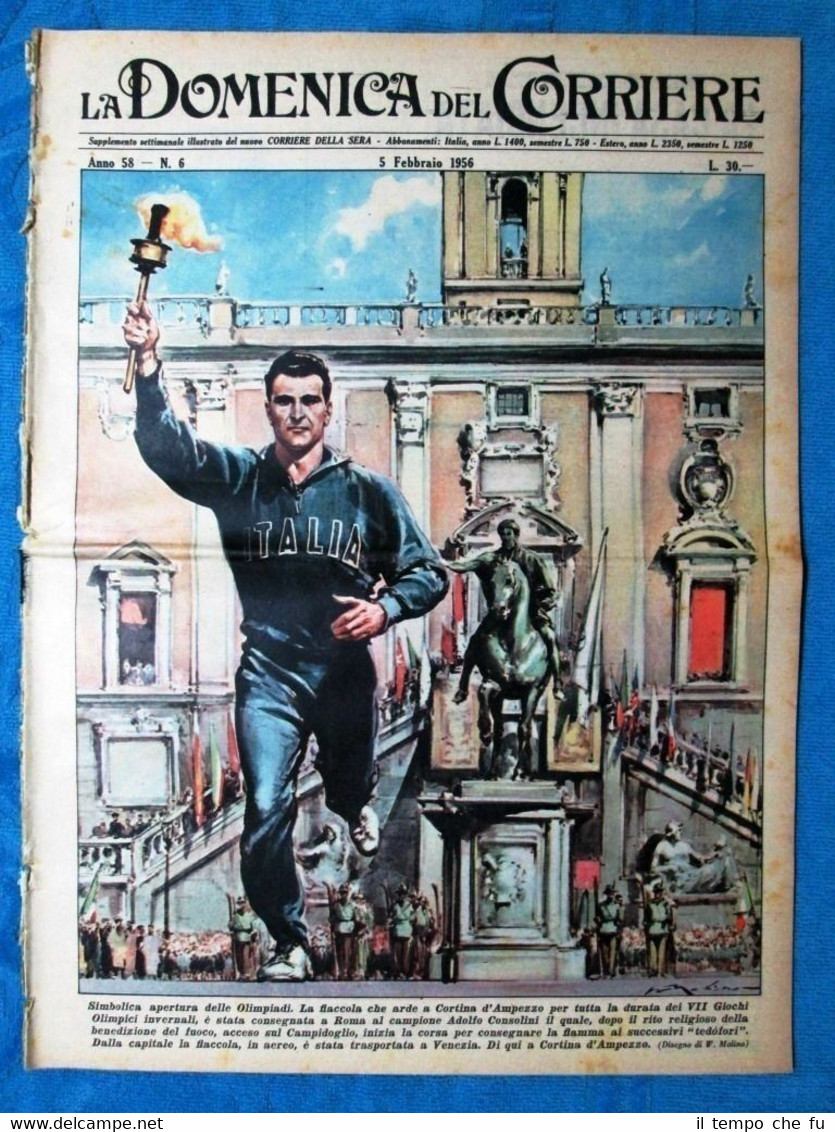 La Domenica del Corriere 5 febbraio 1956 Adolfo Consolini - …