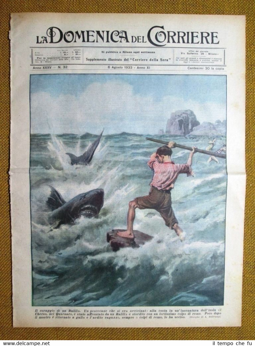 La Domenica del Corriere 6 agosto 1933 Isola Cherso - …
