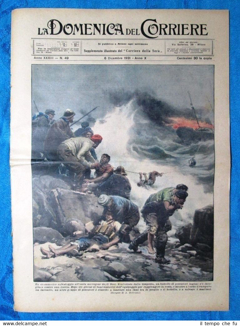 La Domenica del Corriere 6 dicembre 1931 Norvegia - Guinea …
