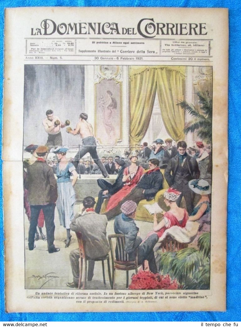 La Domenica del Corriere 6 febbraio 1921 New York - …