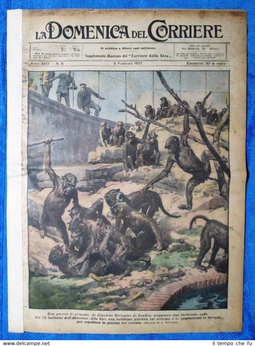 La Domenica del Corriere 6 febbraio 1927 Londra - Candler …