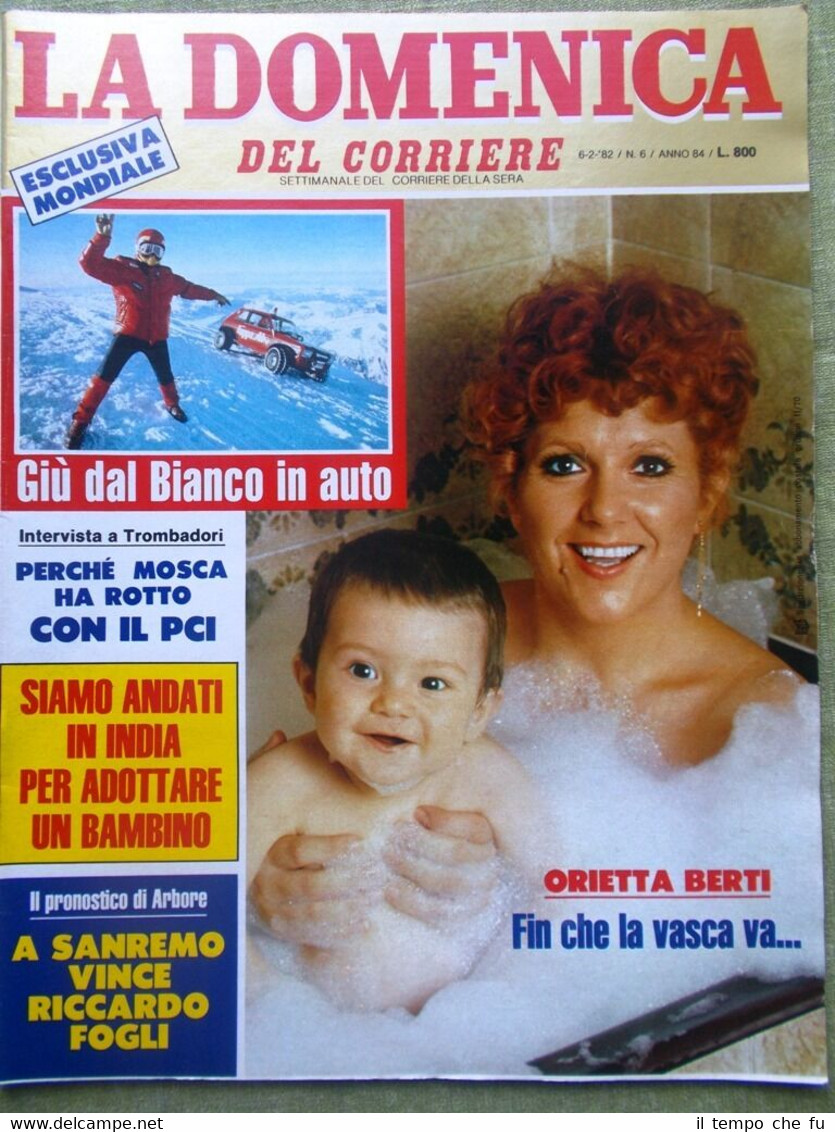 La Domenica del Corriere 6 Febbraio 1982 Berti Verdone Fogli …