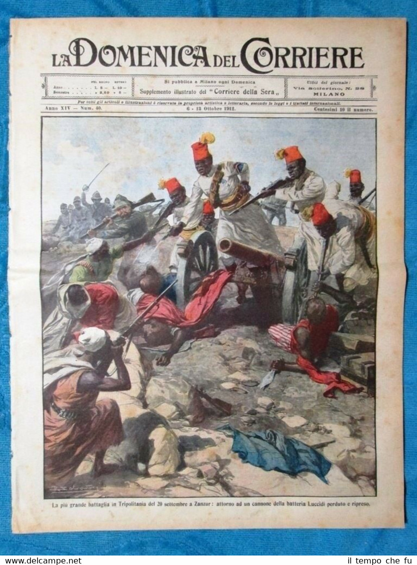La Domenica del Corriere 6 ottobre 1912 Zanzur - Valle …