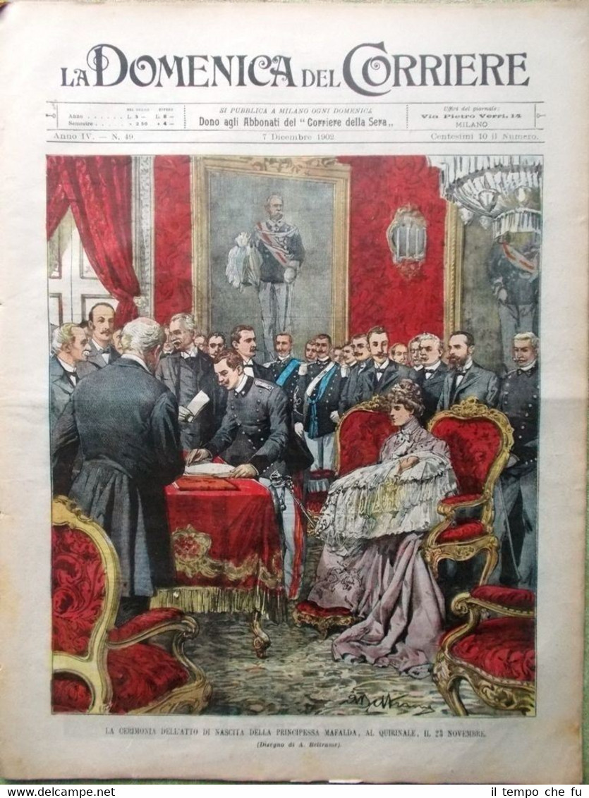 La Domenica del Corriere 7 Dicembre 1902 Colombo Verdi Krupp …
