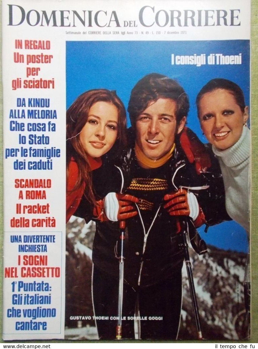 La Domenica del Corriere 7 Dicembre 1971 Lansky Mafia Giolitti …