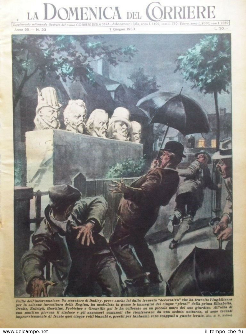 La Domenica del Corriere 7 Giugno 1953 Everest Michelangelo Goldoni …