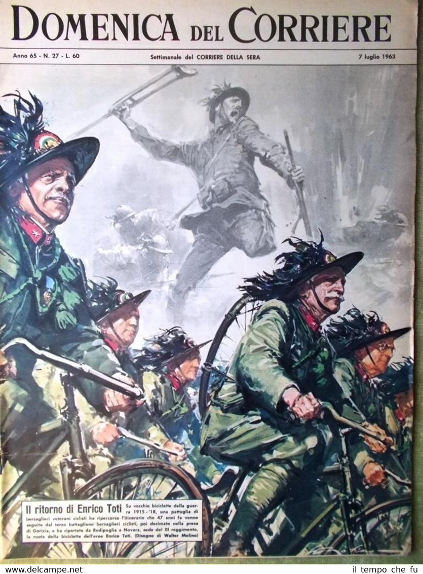 La Domenica del Corriere 7 Luglio 1963 Bersaglieri Mina Pelè …