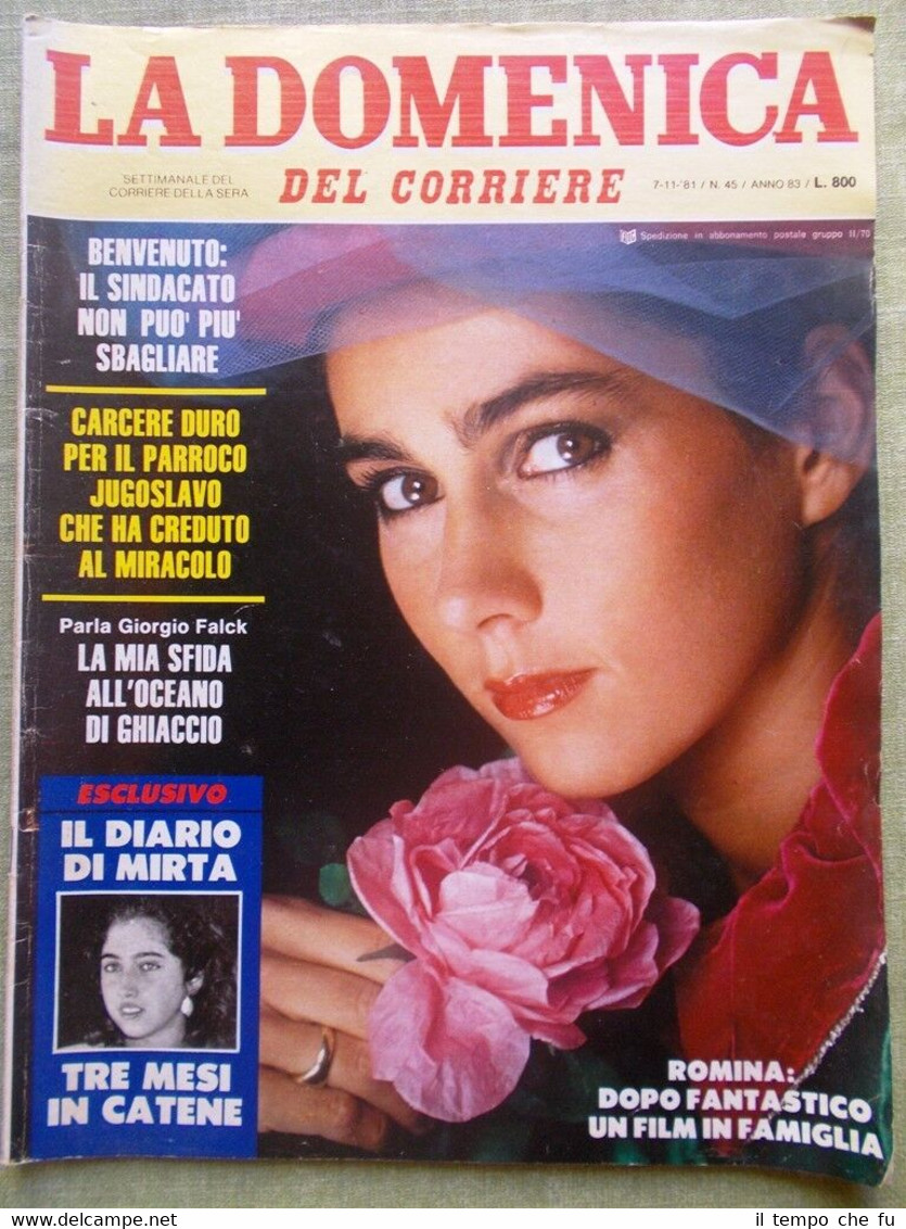 La Domenica del Corriere 7 Novembre 1981 Power Giorgi Padre …