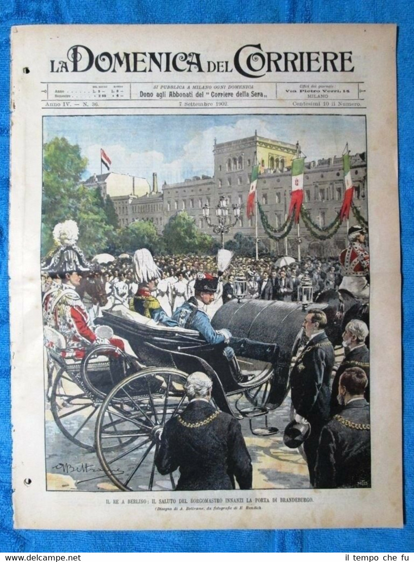 La Domenica del Corriere 7 settembre 1902 Vittorio Emanuele III …