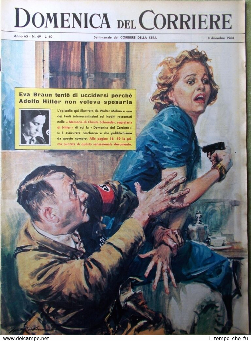 La Domenica del Corriere 8 Dicembre 1963 Omicidio Kennedy Oswald …