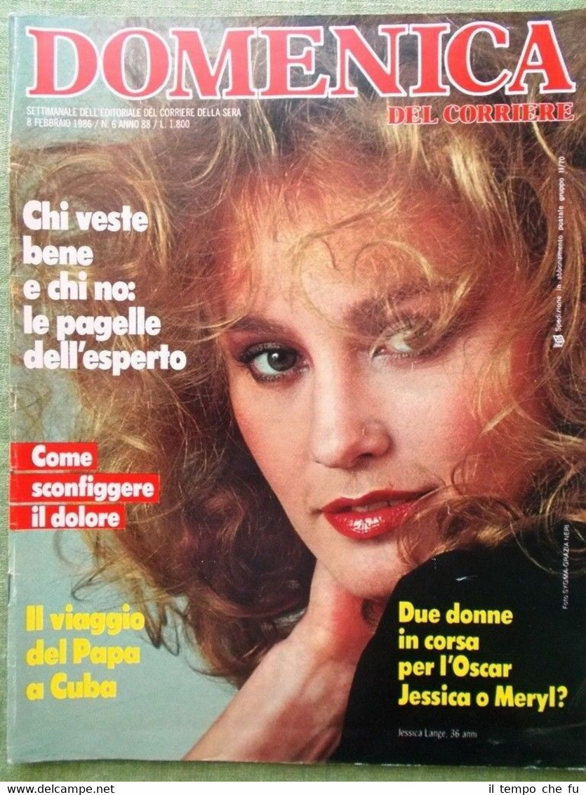 La Domenica del Corriere 8 Febbraio 1986 Monroe Lange Streep …