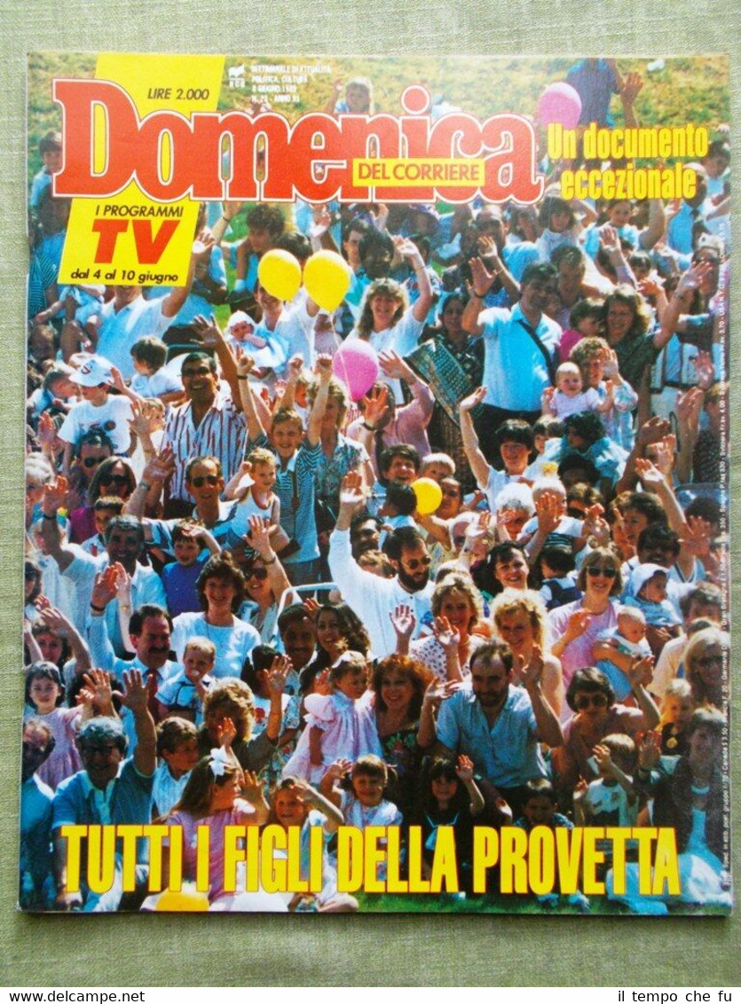 La Domenica del Corriere 8 Giugno 1989 Nucci Provetta Sacchi …