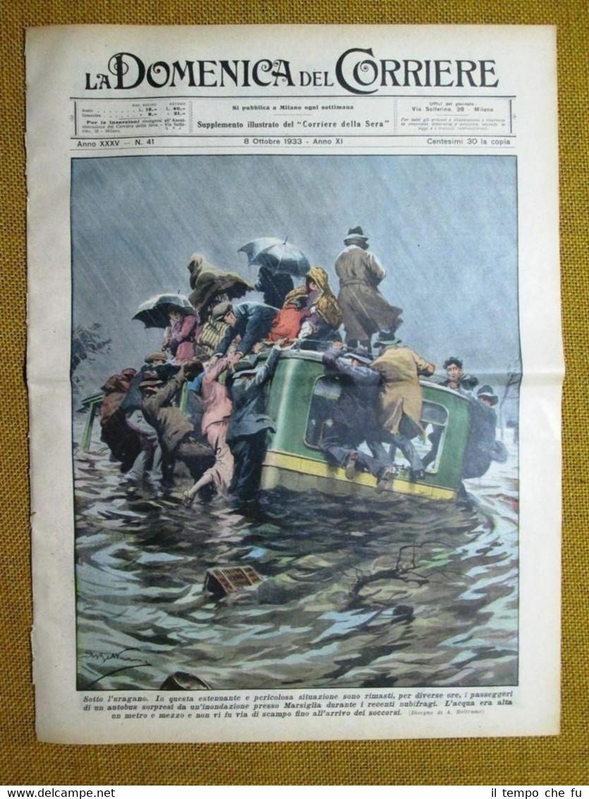 La Domenica del Corriere 8 ottobre 1933 Marsiglia - Mare …