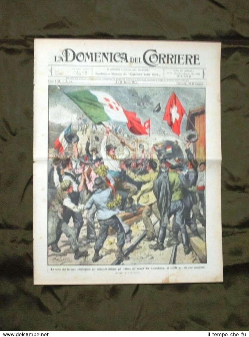 La Domenica del Corriere 9 Aprile 1911 Festa Minatori Carabinieri …