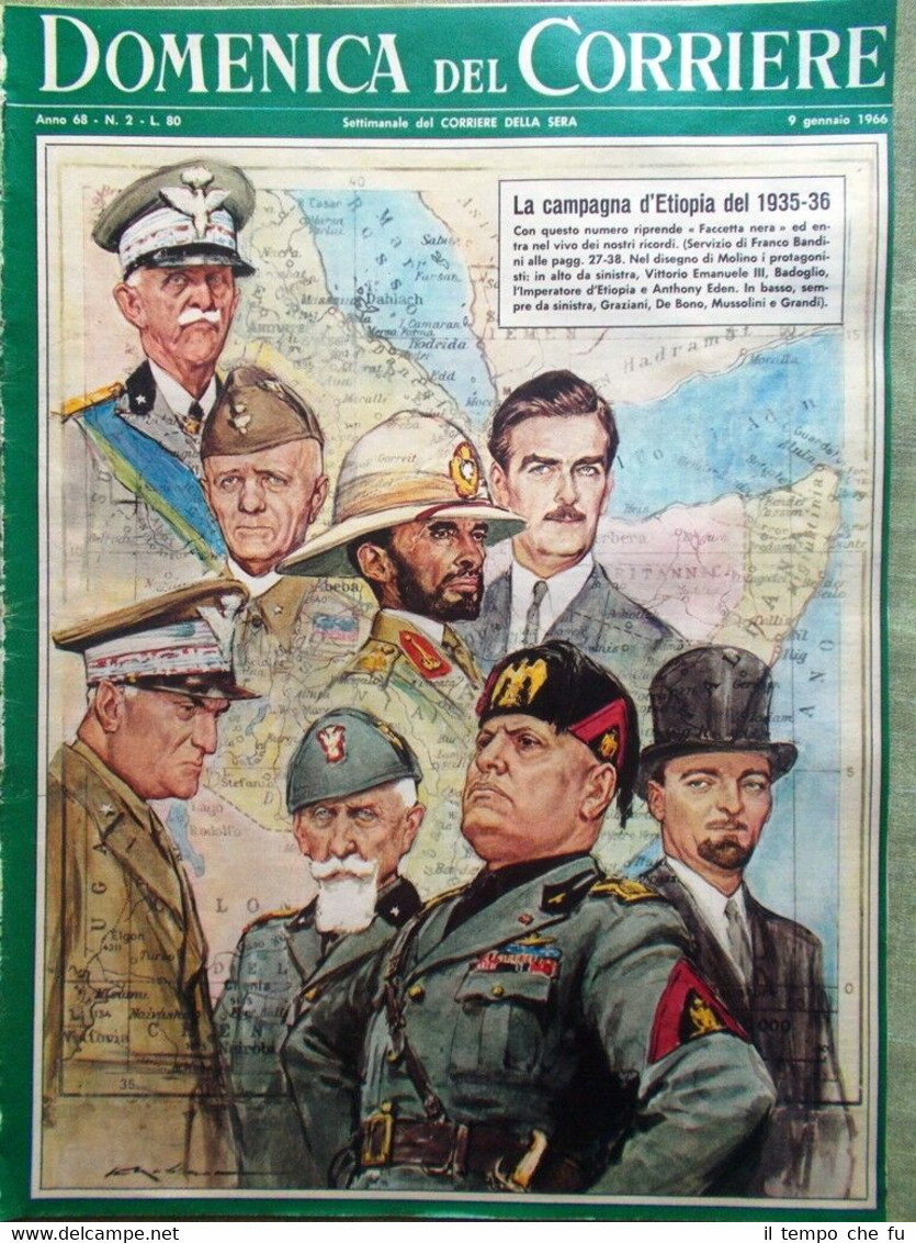 La Domenica del Corriere 9 Gennaio 1966 Papa Sant'Offizio Futuro …