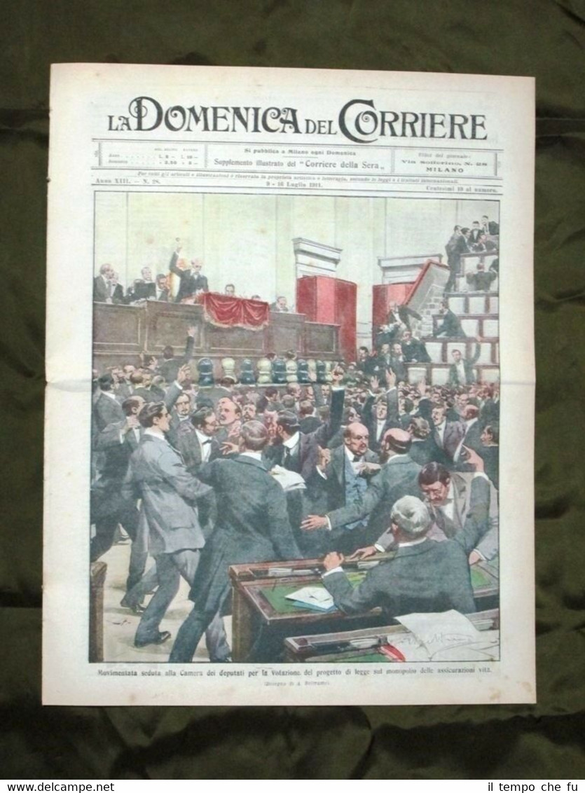 La Domenica del Corriere 9 Luglio 1911 Camera deputati Torino …