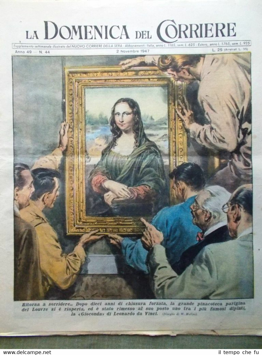 La Domenica del Corriere del 2 Novembre 1947 Riapertura del …