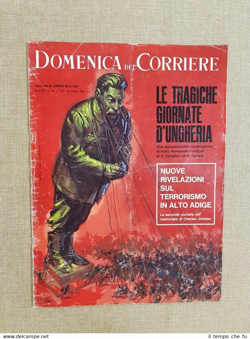 La Domenica del Corriere del 30 ottobre 1966 Rivolta d'Ungheria …