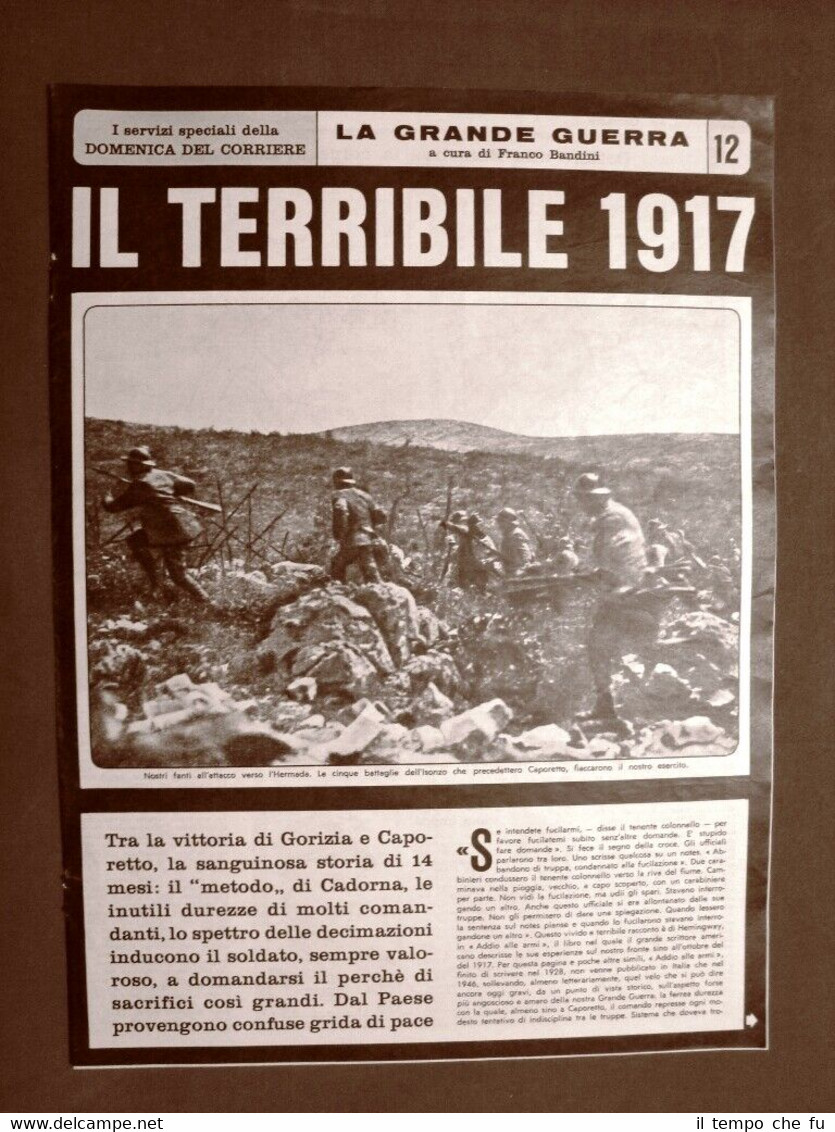 La Domenica del Corriere Inserto Grande Guerra WW1 Terribile 1917 …